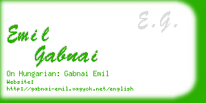 emil gabnai business card